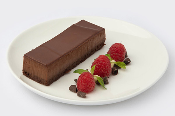 Chocolate and raspberry mousse cake