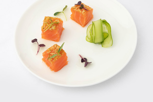 Ginger lime cured salmon