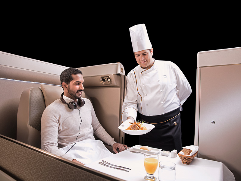 Restaurant Dining at 39,000 feet with a Chef